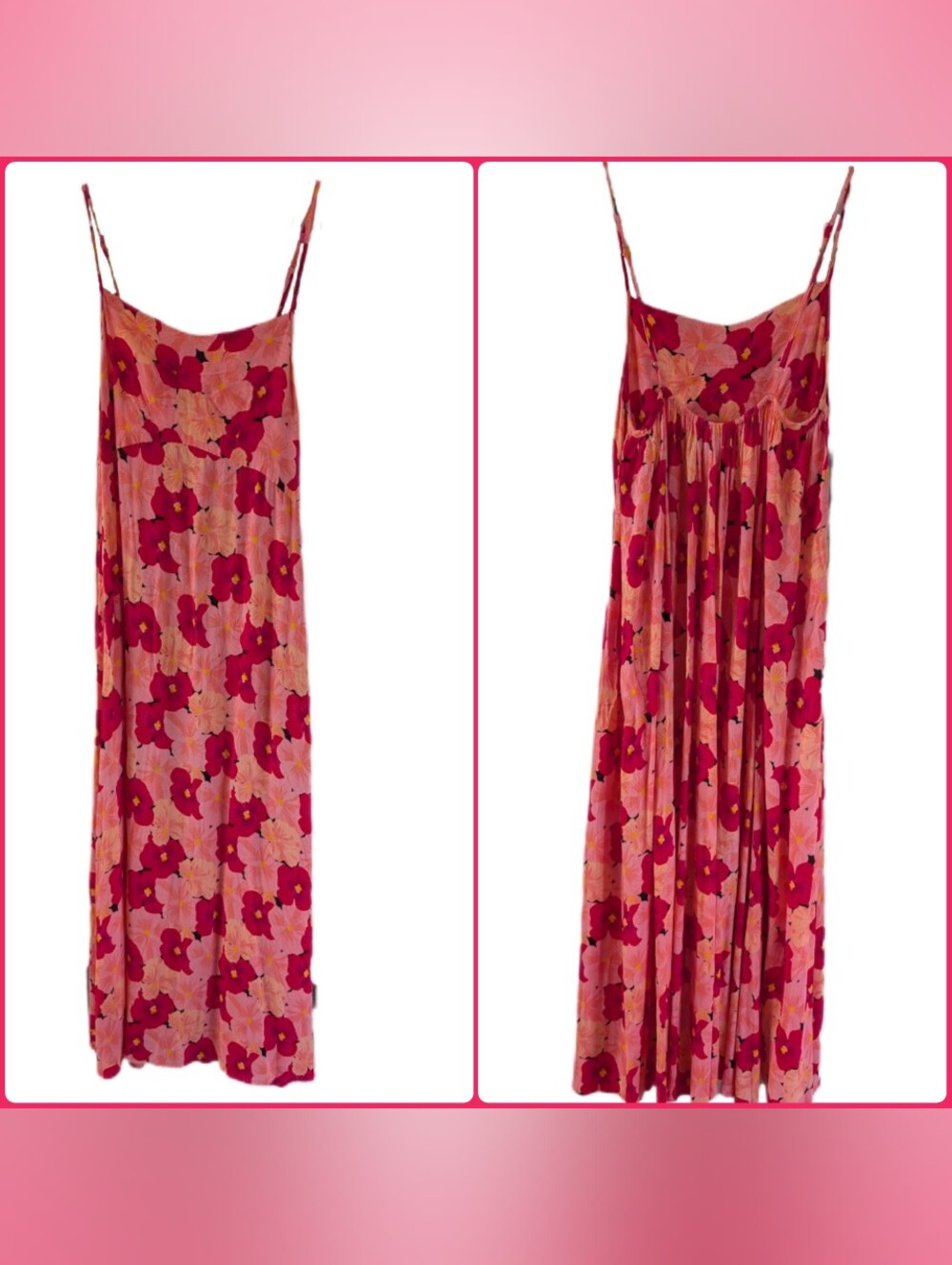 Ava Sky Floral Maxi Dress Size L